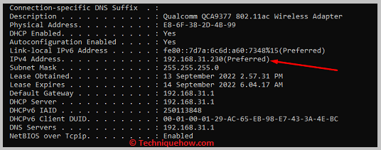 Show ip address