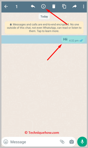 Tap on 'Info'