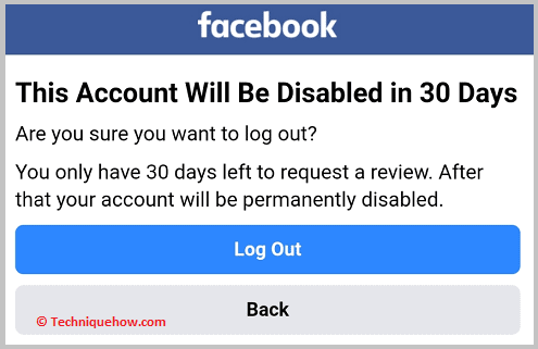 This account will be disabled in 30 days