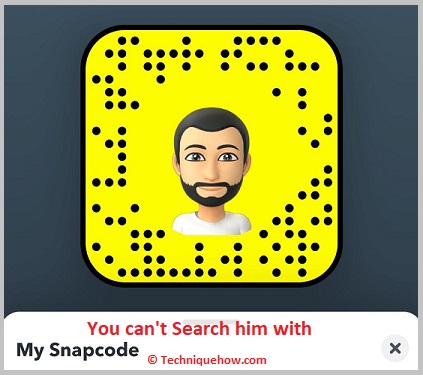 You can't Search him with Snap ID
