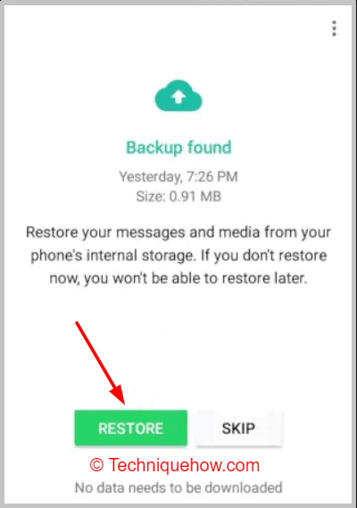 backup & restore option