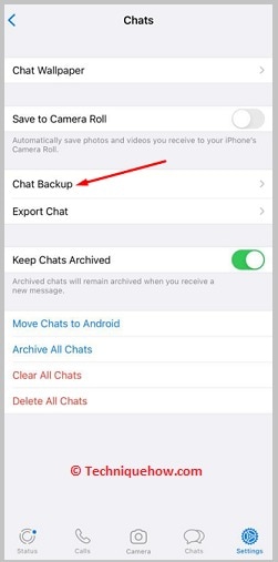 chat backup option