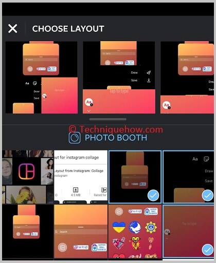 choose photo and layout