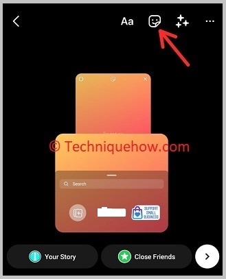 choose stiker icon again to add another photo
