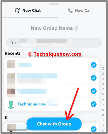 click chat with group
