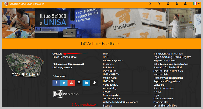 click contact option