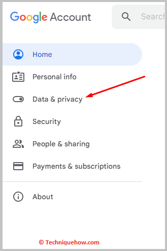 click on Data & privacy
