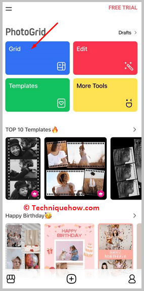 click on Grid