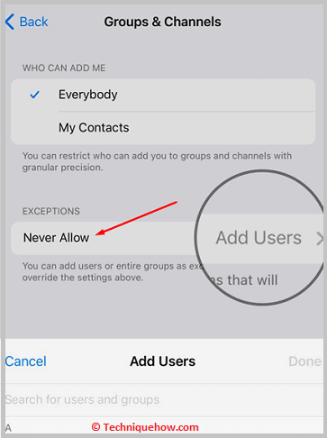 click on Groups & Channels