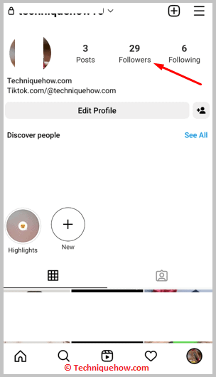click on the Followers option