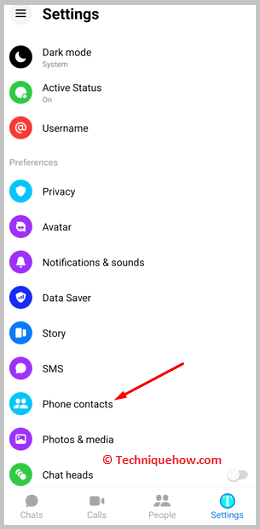 Click on phone contact
