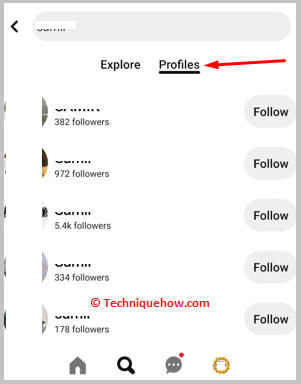 click on the Profiles header