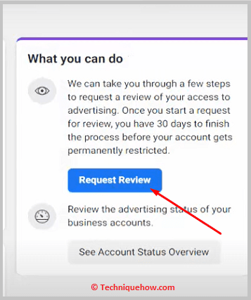 click on the Request Review button