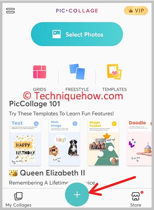 click on the blue + icon