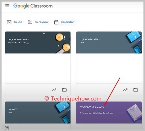 click on the class