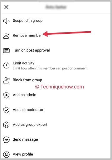 click on the remove