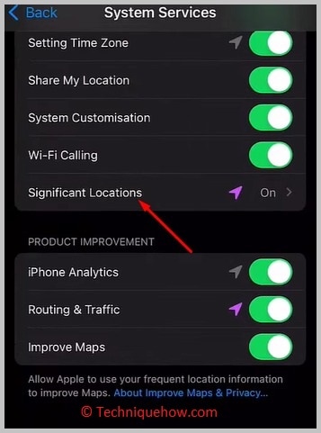 click significant locations