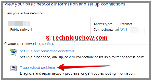 click troubleshoot problem