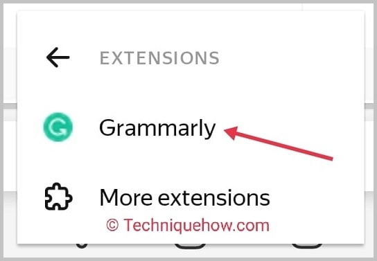click your extension