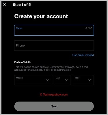 Create a Account