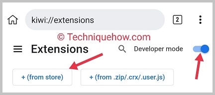 enable developer mode & click +from store