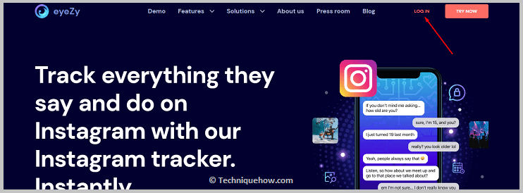 Click on login