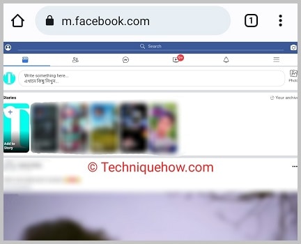 Facebook mobile desktop view