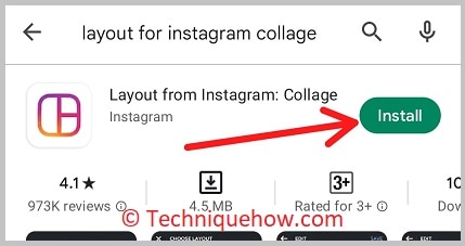 install layouts for Instagram