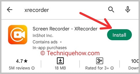install x recorder