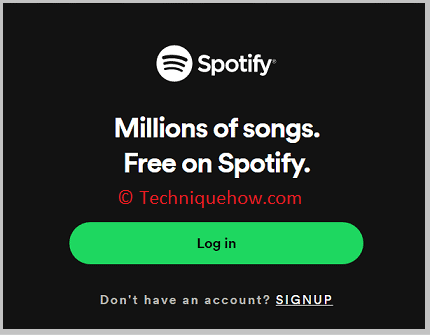 login page