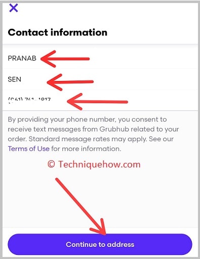 name, mobile no, confirm to address