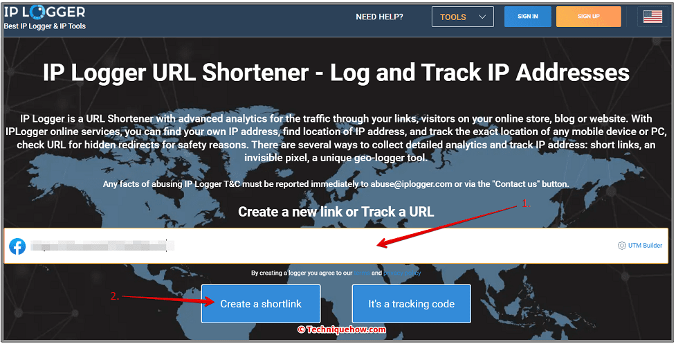 paste video link and click create a shortlink
