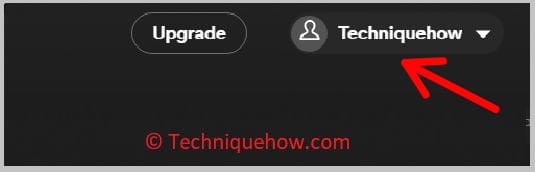 profile with drop down arrow
