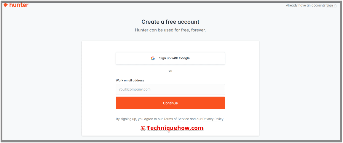 Click on signin