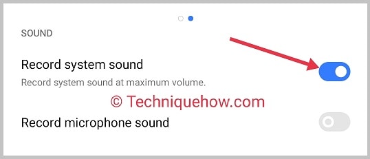 system sound option