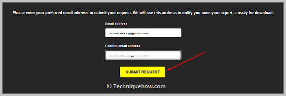 tap SUBMIT REQUEST