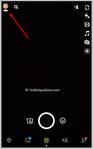 tap on profile