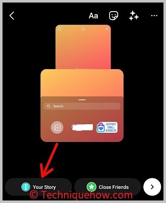 tap your story option