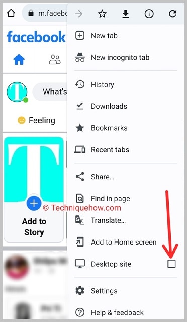 tick mark the square box desktop option