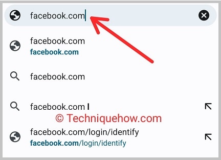 type facebook.com