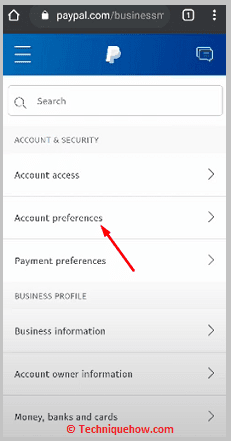Account peference