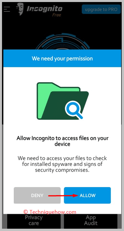Click on Allow