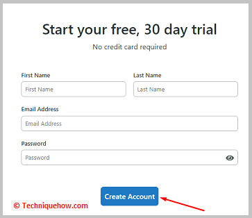 Click on Create Account