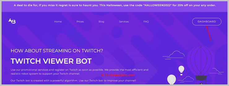 Click on Dashboard
