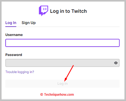 Click on Login