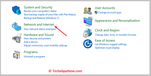 Click on Network and Internet