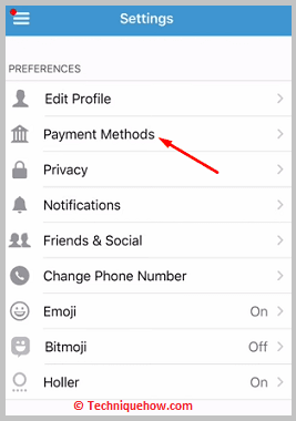 Click on Payment Methods