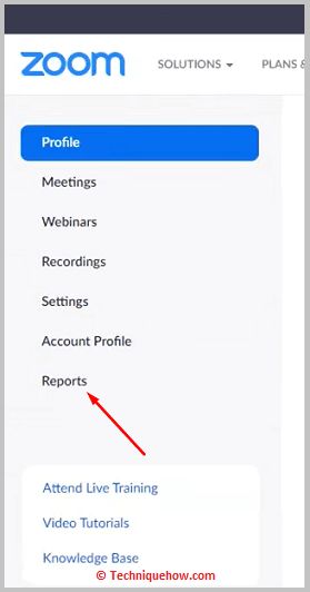 Click on Report