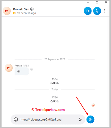 Click on Send button