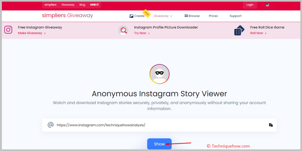 Click on Show and you'll